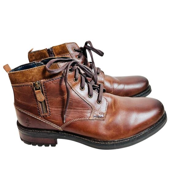 Reserved Footwear Brown Leather Ankle Boot Men's Size 10 - Picture 7 of 16